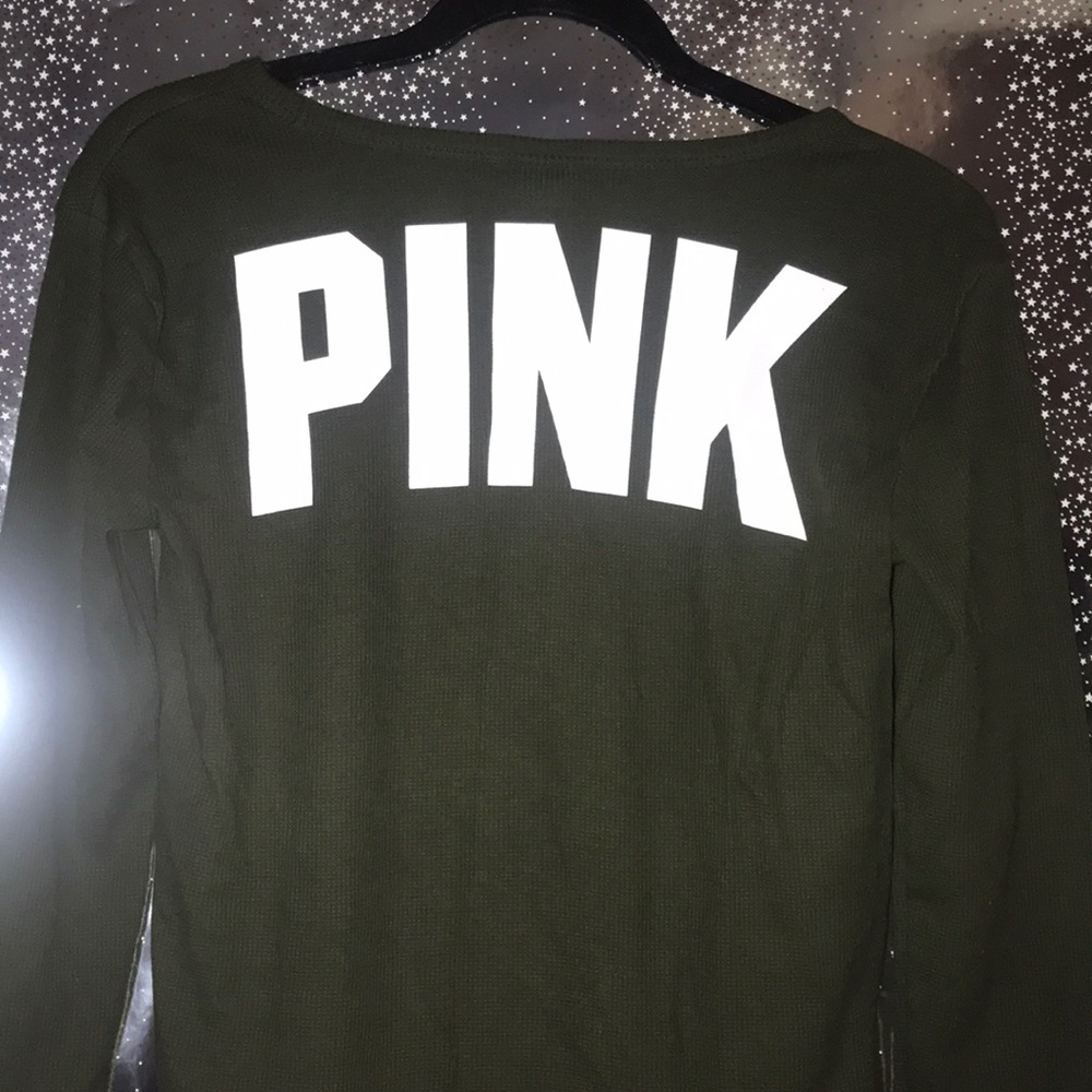 PINK VICTORIA SECRET LONG SLEEVE THERMAL SHIRT